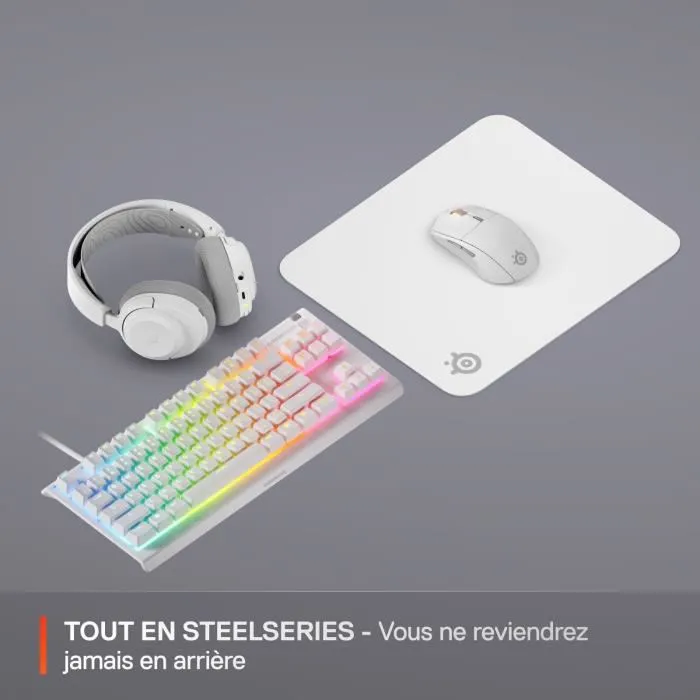 Steelseries STE5707119066365 Alfombrilla de Ratón para Juegos QcK M Blanco