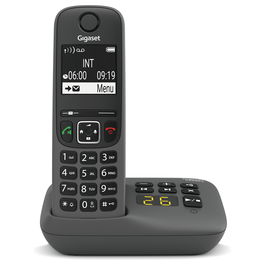 Gigaset AE690A Teléfono DECT/analógico Inalámbrico con contestador y altavoz, Antracita
