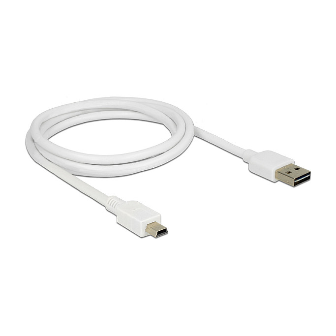 DeLOCK Cable EASY-USB 2.0 USB Tipo-A a Mini-B, 1 m, Blanco