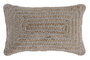 DKD Home Decor Cojín de Lana y Yute Trenzado a Mano Marrón Claro 50x30 cm