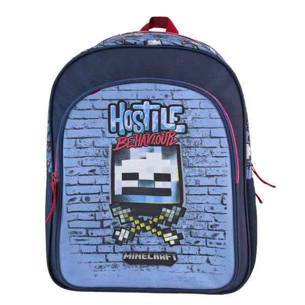 Toybags Minecraft Hostile Behaviour Mochila Primaria Doble Compartimento Toybags Minecraft Hostile Behaviour Mochila Primaria Doble Compartimento