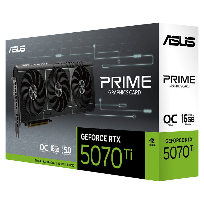 ASUS GeForce RTX 5070 Ti OC 16GB GDDR7 3 Ventilador Tarjeta Gráfica ASUS GeForce RTX 5070 Ti OC 16GB GDDR7 3 Ventilador Tarjeta Gráfica
