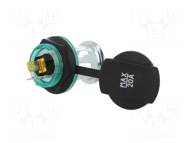 PRO CAR Tomacorriente de encendedor verde 20A 12-24VDC