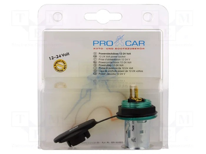 PRO CAR Tomacorriente de encendedor verde 20A 12-24VDC