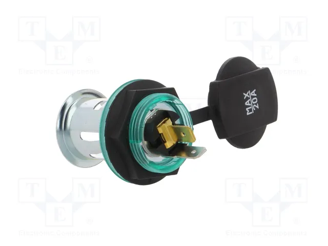 PRO CAR Tomacorriente de encendedor verde 20A 12-24VDC