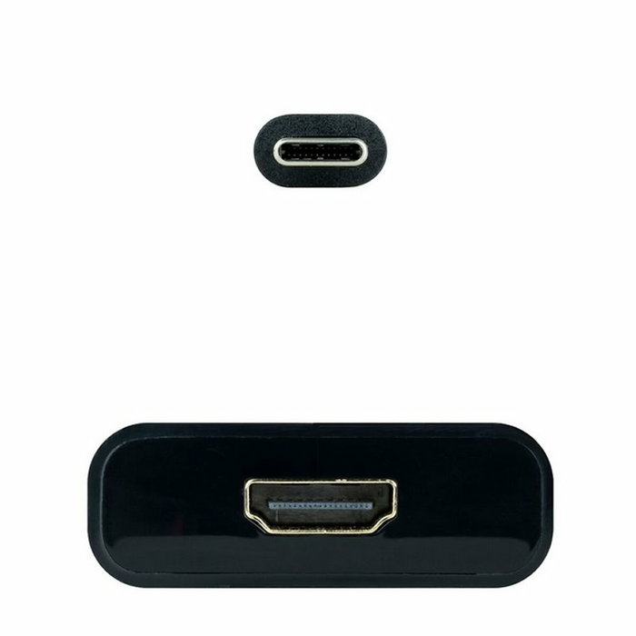 Nanocable Conversor USB-C a HDMI 4K, 15 cm, Negro