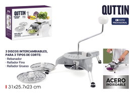 Quttin Molinillo Juliana 4 Discos 7,5 cm ancho x 18 cm alto x 26 cm largo (6 Unidades)