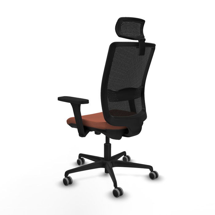 PIQUERAS Y CRESPO Silla de Oficina Haches con Mecanismo Sincro/Traslack Marrón y Negro