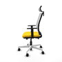 PIQUERAS Y CRESPO Silla de oficina Haches con mecanismo Sincro/Traslack Amarillo y Blanco
