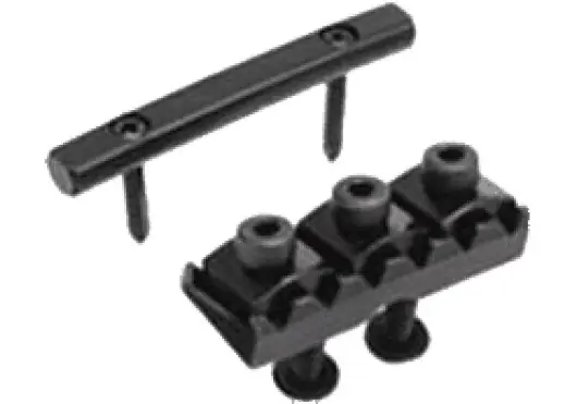 YELLOWPTS Cejuela De Bloqueo De Cuerdas En Color Negro 6x3x16 cm YELLOWPTS Cejuela De Bloqueo De Cuerdas En Color Negro 6x3x16 cm