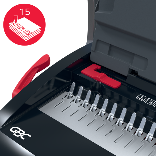 GBC Encuadernadora Canutillo CB15 Negro / Plateado 4410061 GBC Encuadernadora Canutillo CB15 Negro / Plateado 4410061