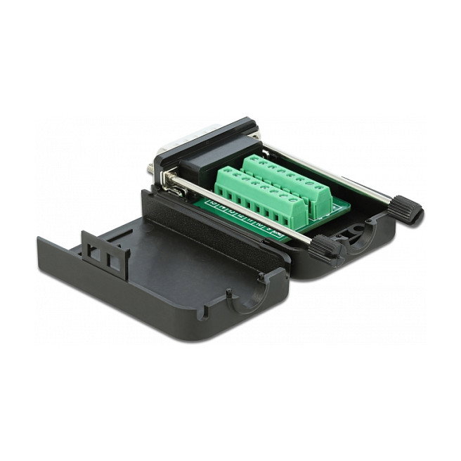 DeLOCK Adaptador D-Sub15 a bloque de terminales con carcasa 66566