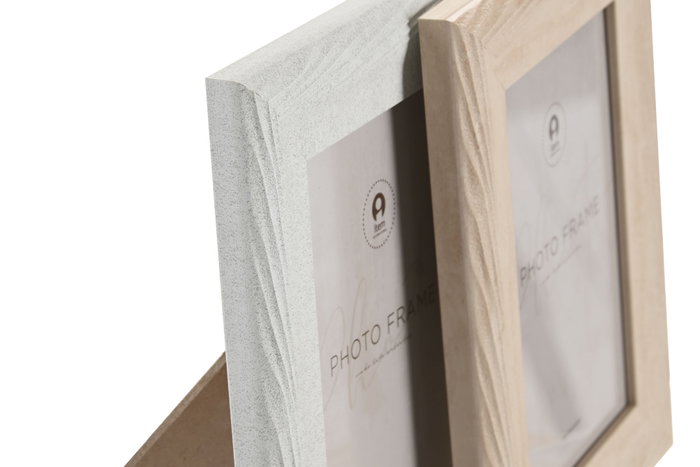 DKD Home Decor Set de 4 Marcos de Fotos Surtidos Beige y Natural Perfect 2025 16x21 cm