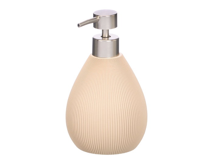 Berilo Dosificador Ovalado Beige Rayas 10x17x10 cm Poliresina Decorativo (Set de 12) Berilo Dosificador Ovalado Beige Rayas 10x17x10 cm Poliresina Decorativo (Set de 12)