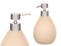 Berilo Dosificador Ovalado Beige Rayas 10x17x10 cm Poliresina Decorativo (Set de 12)