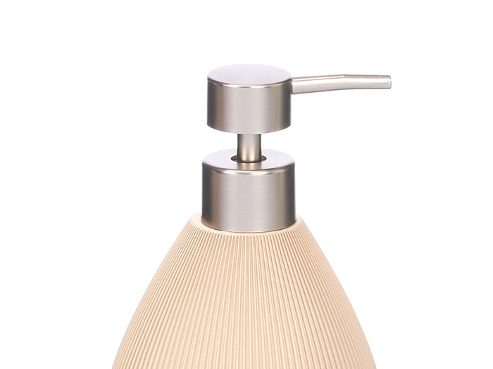 Berilo Dosificador Ovalado Beige Rayas 10x17x10 cm Poliresina Decorativo (Set de 12) Berilo Dosificador Ovalado Beige Rayas 10x17x10 cm Poliresina Decorativo (Set de 12)