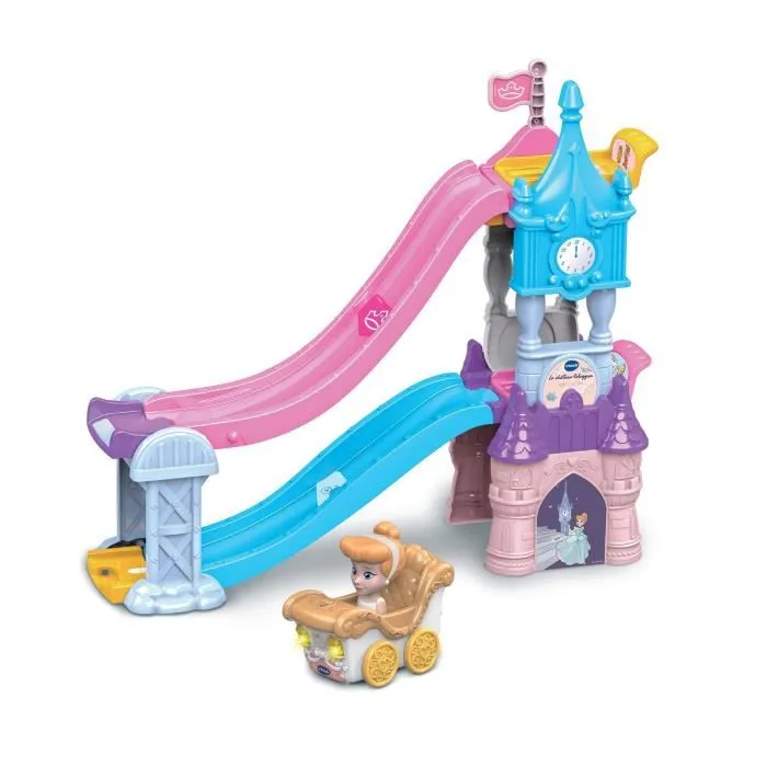Vtech Coche de Princesas de Disney - Castillo Tobogán Encantado con Carro de Bodas Encantada de Cenicienta (+ VTE3417765706059) - Idioma Francés