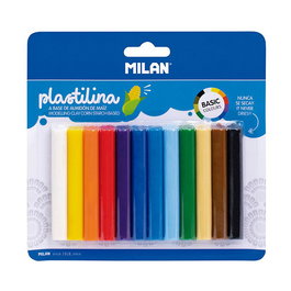 Milán Plastilina de colores 140g, 12 uds, colores surtidos