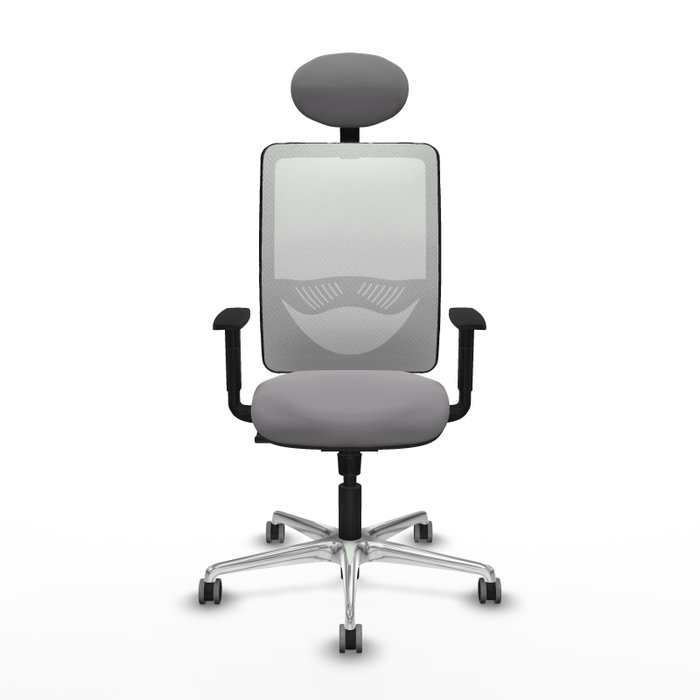 PIQUERAS Y CRESPO Silla de oficina Zulema con mecanismo Sincro, Gris y Blanco PIQUERAS Y CRESPO Silla de oficina Zulema con mecanismo Sincro, Gris y Blanco