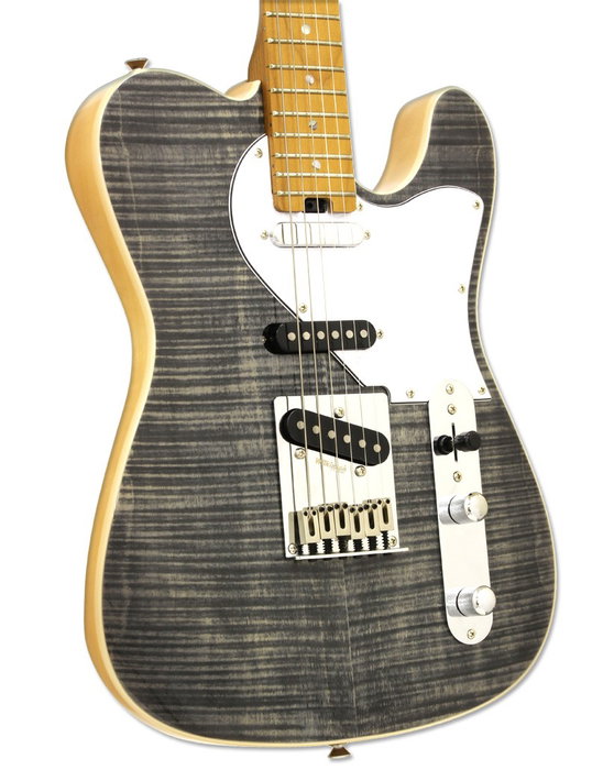 Guitarra Eléctrica Aria Tc 615-Mk2-Nashville Negro Diamante Translúcido
