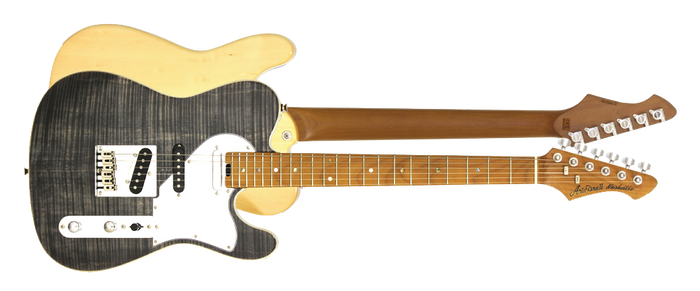 Guitarra Eléctrica Aria Tc 615-Mk2-Nashville Negro Diamante Translúcido