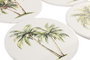 DKD Home Decor Salvamantel Tropical Dolomita Corcho Verde Blanco 20 x 0.7 x 20 cm (12 Unidades)