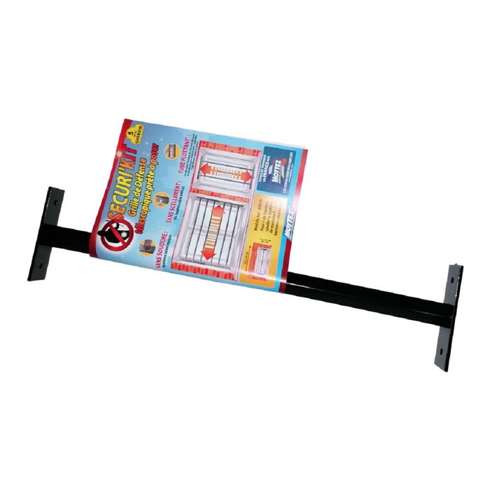 Mottez Barra de seguridad extensible 55 - 103 cm, Negro