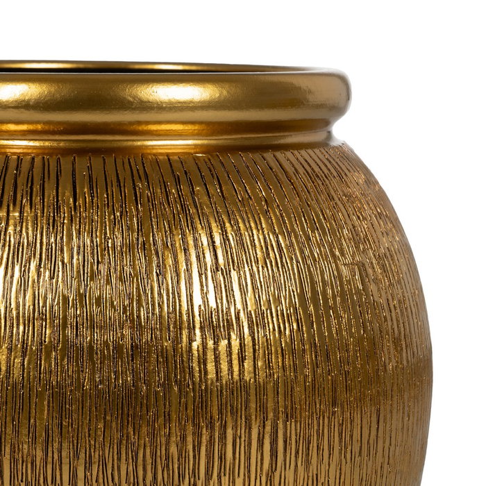 Macetero Oro Cerámica Decoración 29 X 29 X 30 cm
