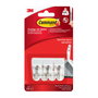 3M Command Gancho con Punta de Alambre, Pequeño 19 x 41 x 19 mm, Ref. 17067, 3 Unidades + 4 Tiras Adhesivas, Carga Máxima 225 g