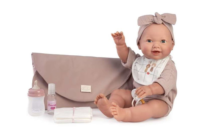 Antonio Juan Muñeca Recién Nacida Mia hace Pipí con Cambiador 42cm - Multilingüe (Español, Ucraniano, Francés, Portugués, Alemán)