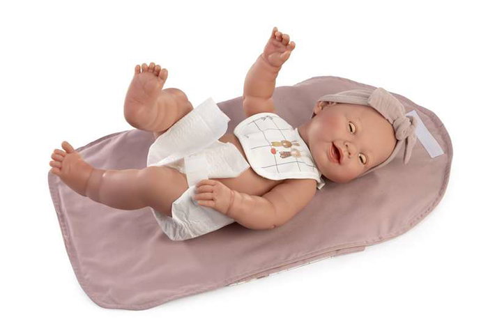 Antonio Juan Muñeca Recién Nacida Mia hace Pipí con Cambiador 42cm - Multilingüe (Español, Ucraniano, Francés, Portugués, Alemán)