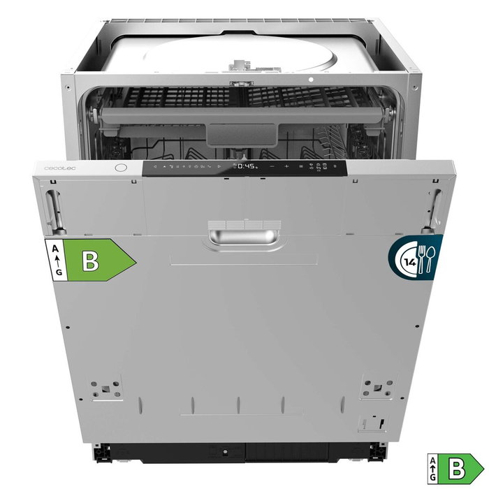 Cecotec Lavavajillas Integrable Aguazero 8001 Full BI B 14 Cubiertos Blanco 60 cm