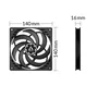 Arctic P14 Slim PWM PST Negro 140 mm