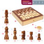 CB Games Juego de Mesa 2 en 1 Ajedrez y Damas de Madera con Cajón