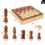 CB Games Juego de Mesa 2 en 1 Ajedrez y Damas de Madera con Cajón