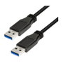 LogiLink Cable USB 3.0 USB-A/M a USB-A/M, 3 m, negro