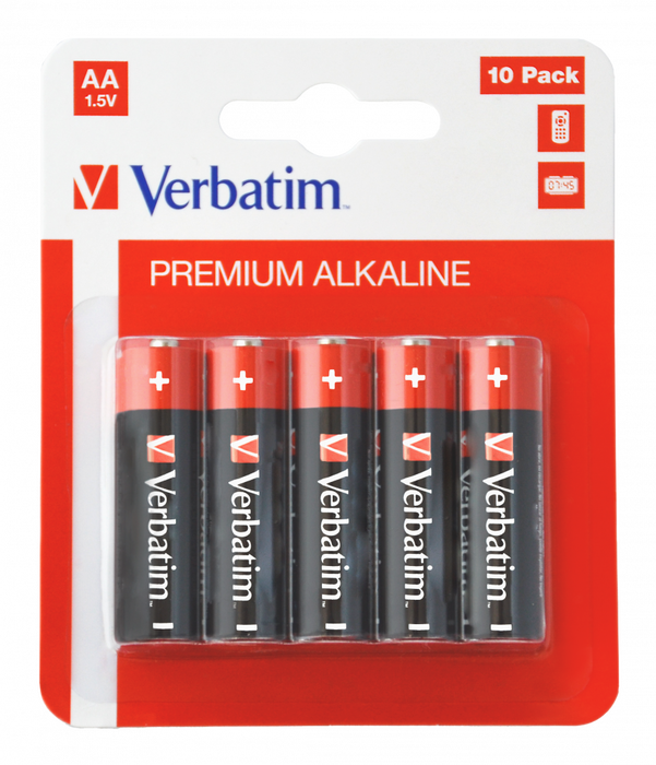 Verbatim Pilas Alcalinas AA LR06, Pack de 10 unidades Verbatim Pilas Alcalinas AA LR06, Pack de 10 unidades