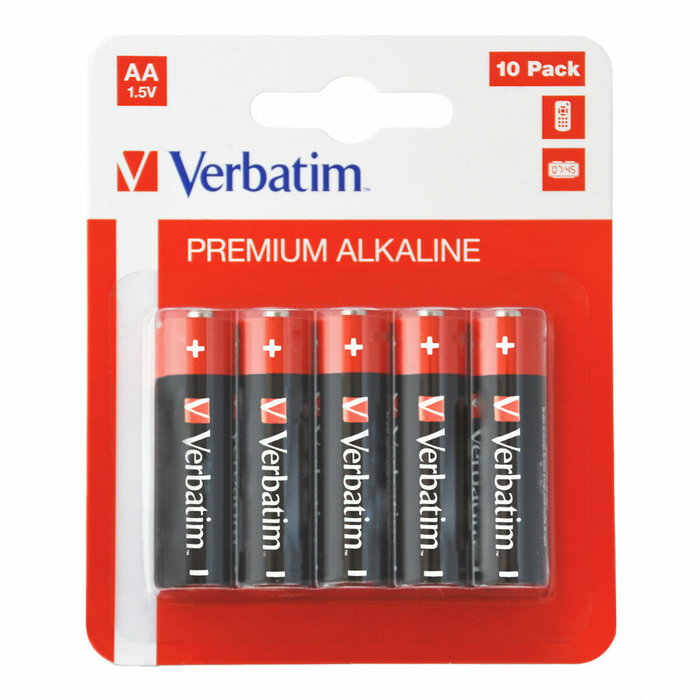 Verbatim Pilas Alcalinas AA LR06, Pack de 10 unidades Verbatim Pilas Alcalinas AA LR06, Pack de 10 unidades