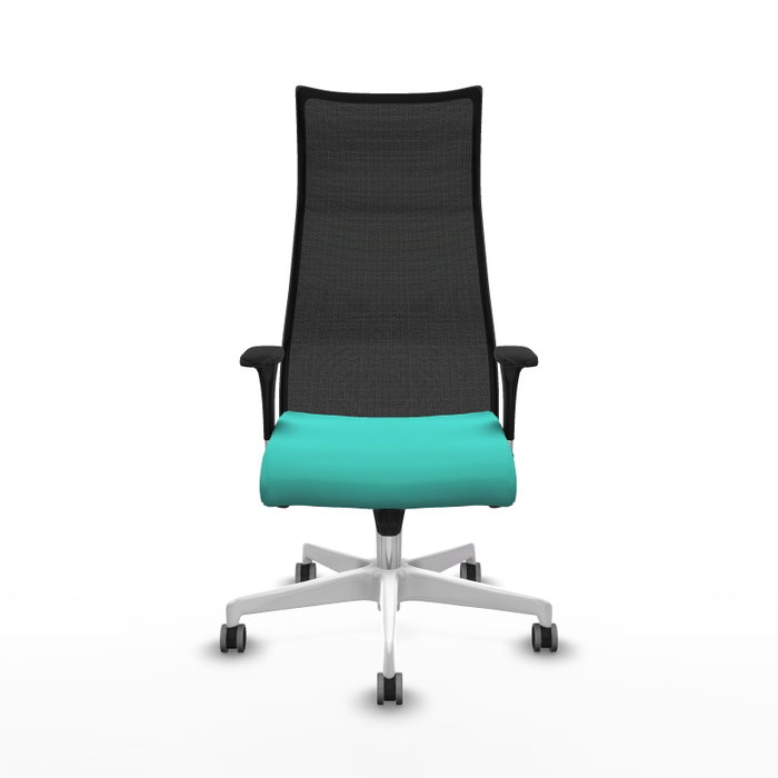 PIQUERAS Y CRESPO Sillón Albacete con mecanismo Sincro, Similpiel Turquesa y Malla Negro PIQUERAS Y CRESPO Sillón Albacete con mecanismo Sincro, Similpiel Turquesa y Malla Negro