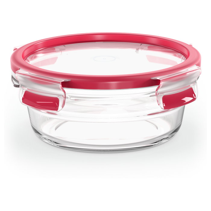 Emsa Clip&Close Fiambrera de Vidrio 600 ml Rojo