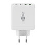 Goobay Cargador Multiport USB-C de 68W con tecnología GaN, PD y QuickCharge, Blanco