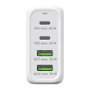 Goobay Cargador Multiport USB-C de 68W con tecnología GaN, PD y QuickCharge, Blanco