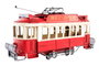 DKD Home Decor Vehículo de Decoración Metal Tranvía Rojo