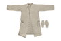DKD Home Decor Albornoz Básicos Beige de Algodón y Poliéster, Set de 2 Piezas, 120 x 63 cm