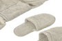 DKD Home Decor Albornoz Básicos Beige de Algodón y Poliéster, Set de 2 Piezas, 120 x 63 cm