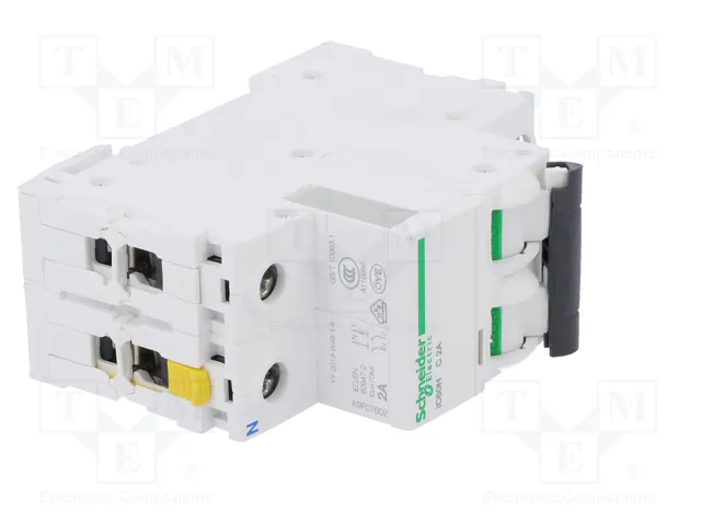 SCHNEIDER ELECTRIC ACTI9 MCB Interruptor magnetotérmico 2A 1+N 10kA SCHNEIDER ELECTRIC ACTI9 MCB Interruptor magnetotérmico 2A 1+N 10kA