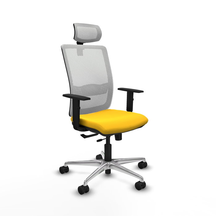 PIQUERAS Y CRESPO Silla de oficina Haches Amarillo y Blanco PIQUERAS Y CRESPO Silla de oficina Haches Amarillo y Blanco