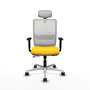 PIQUERAS Y CRESPO Silla de oficina Haches Amarillo y Blanco