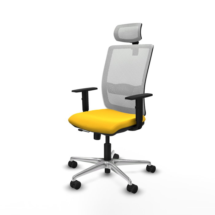 PIQUERAS Y CRESPO Silla de oficina Haches Amarillo y Blanco PIQUERAS Y CRESPO Silla de oficina Haches Amarillo y Blanco