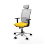 PIQUERAS Y CRESPO Silla de oficina Haches Amarillo y Blanco